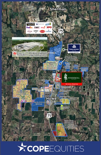 US-75 & Akers Road, Sherman, TX à vendre - Aérien – Image 2 sur 13