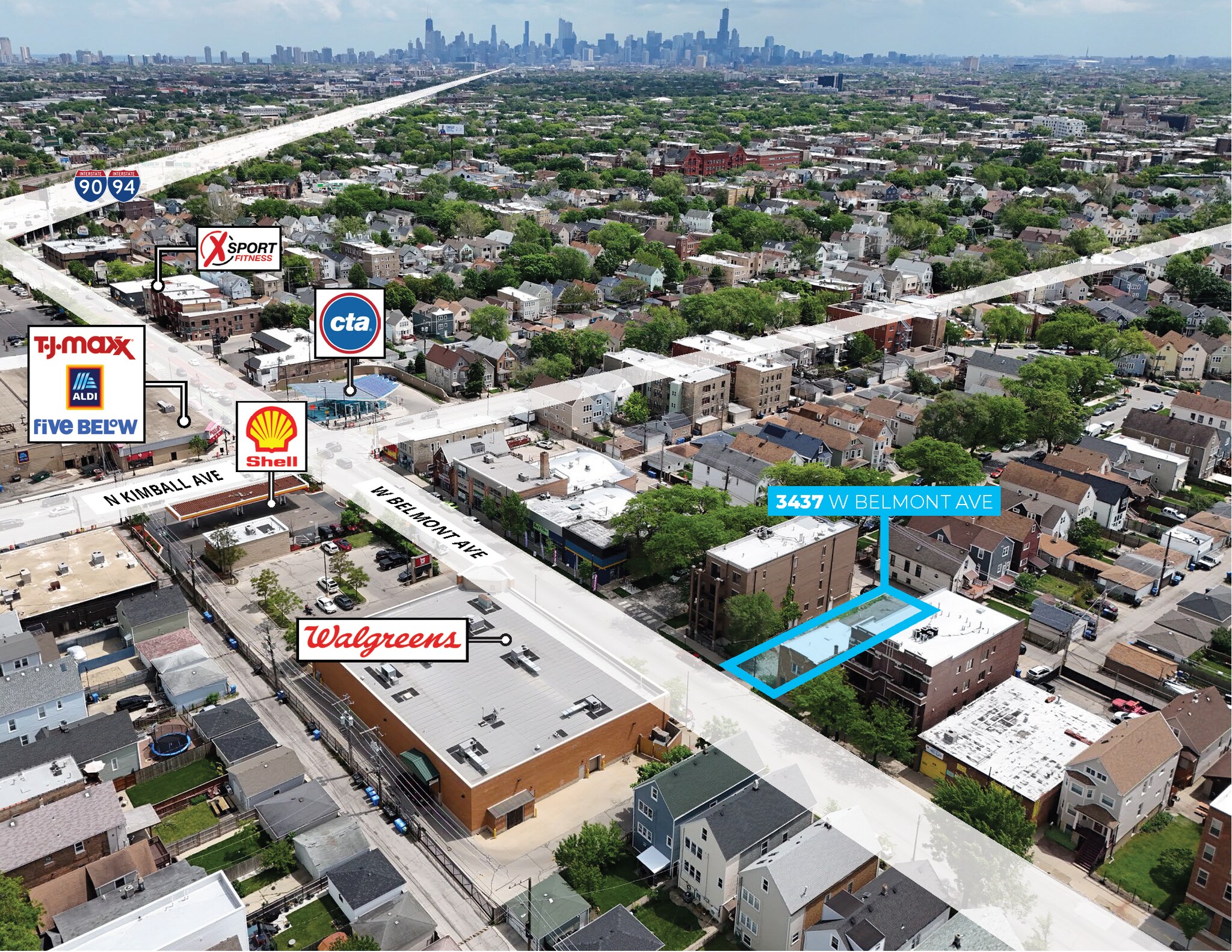 3437 W Belmont Ave, Chicago, IL à vendre Photo principale– Image 1 sur 12