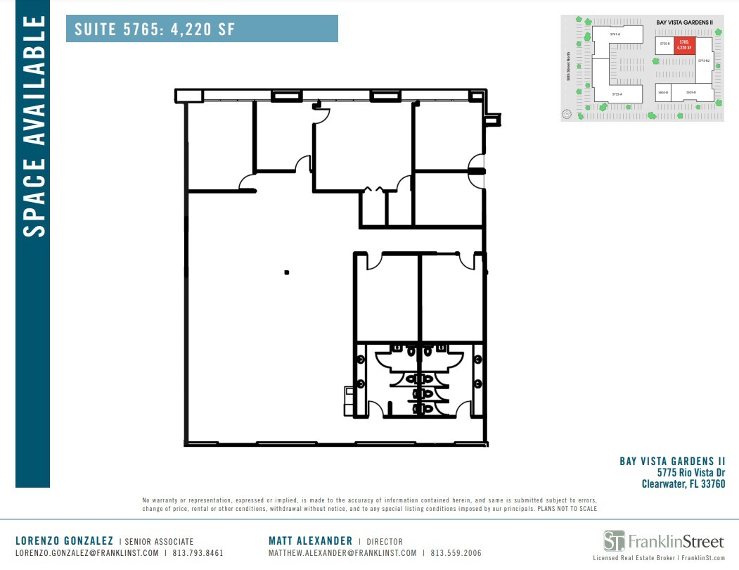 5655-5729 Rio Vista Dr, Clearwater, FL à louer Plan d’étage– Image 1 sur 1