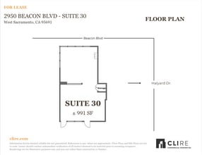 2950 Beacon Blvd, West Sacramento, CA à louer Plan d’étage– Image 1 sur 4