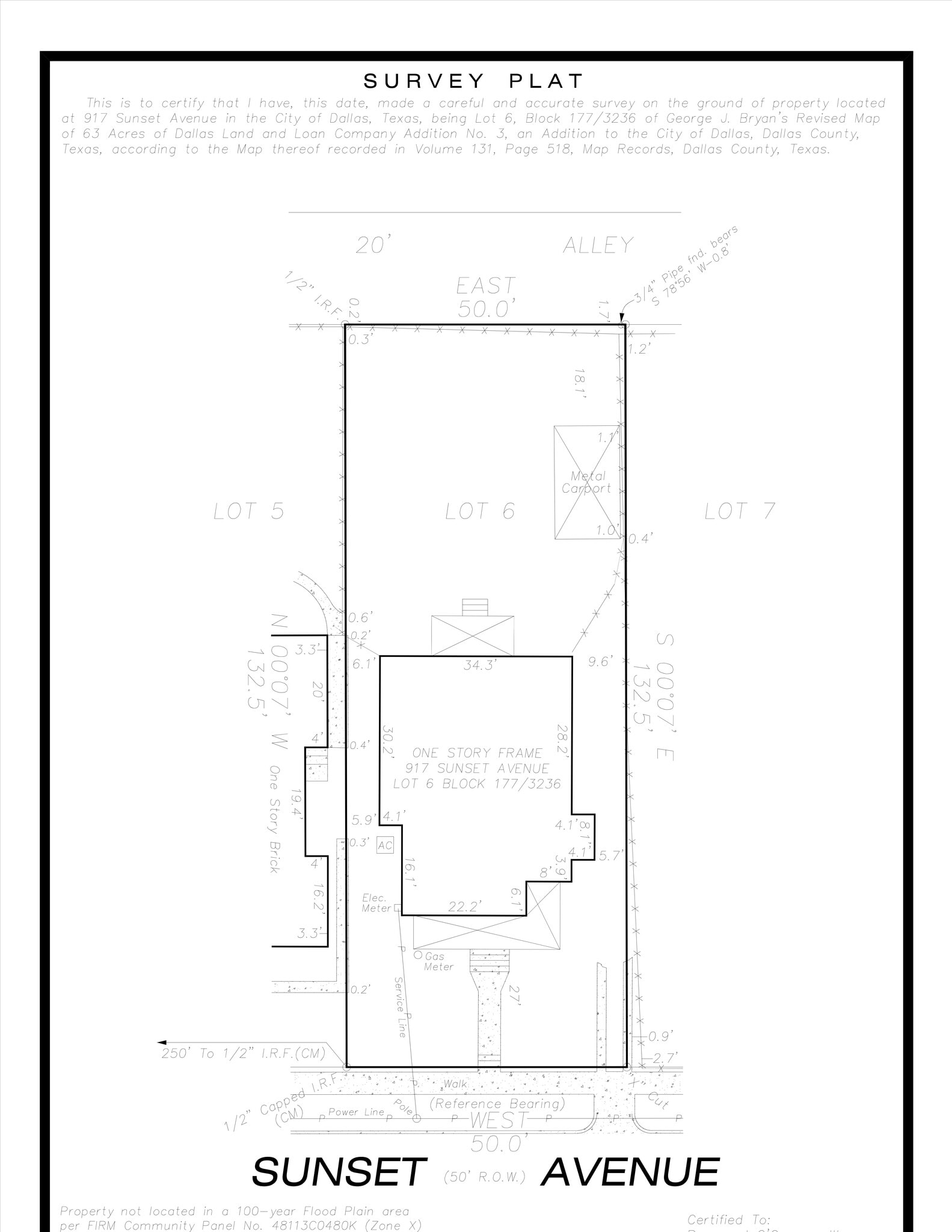 917 Sunset Ave, Dallas, TX à louer Plan de site– Image 1 sur 6
