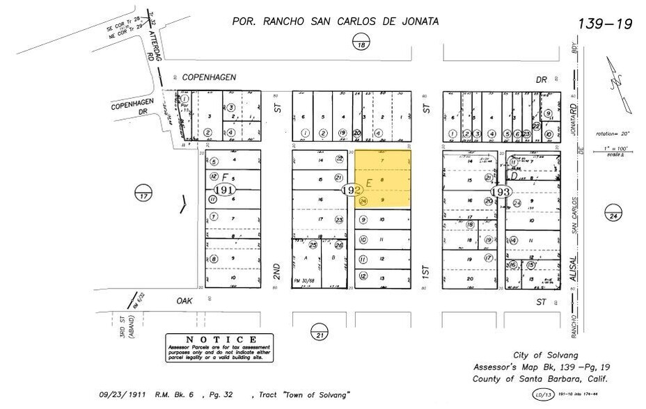 425 1st St, Solvang, CA à vendre - Plan cadastral – Image 2 sur 6