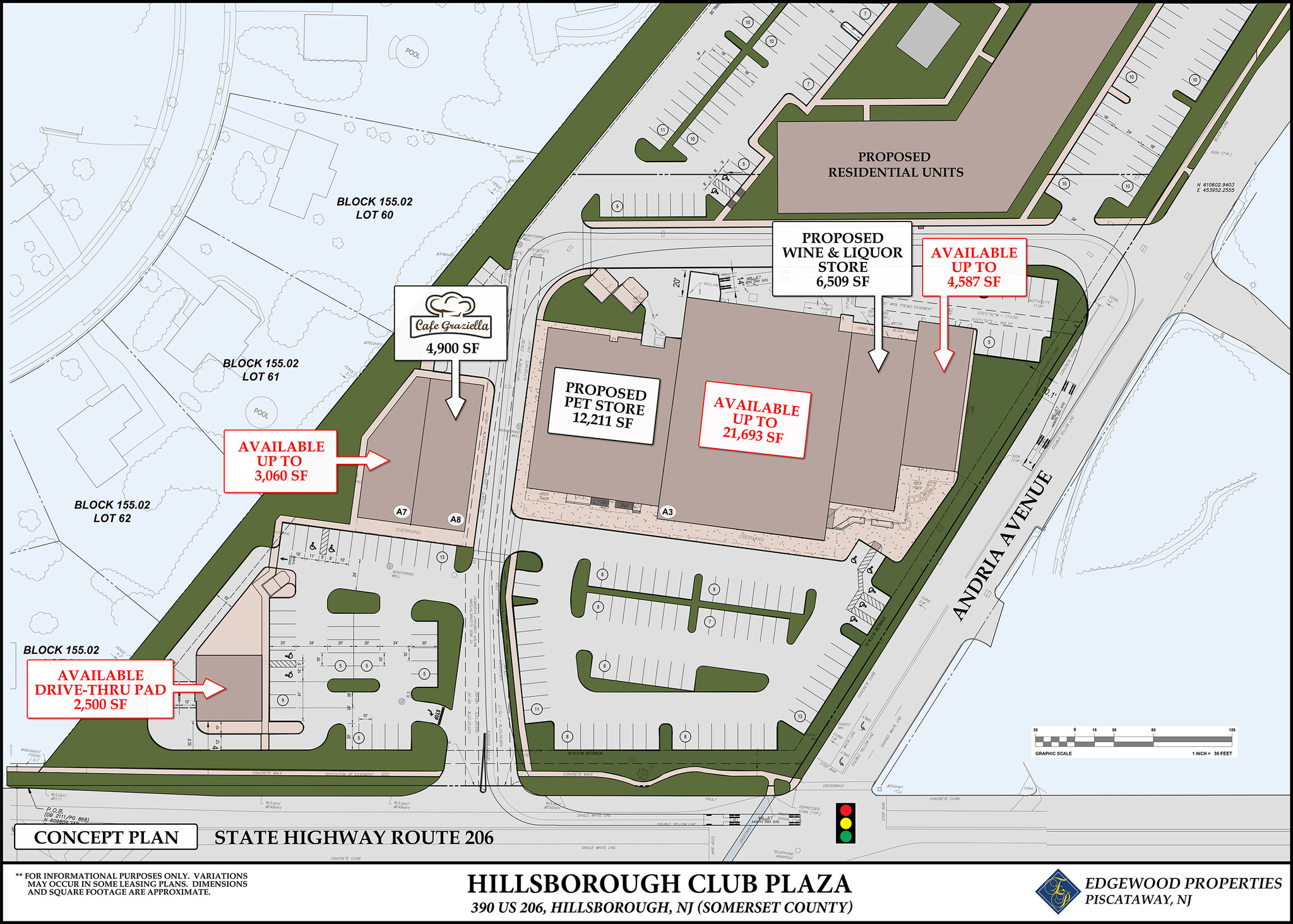 390 Route 206, Hillsborough, NJ à louer Plan de site– Image 1 sur 1