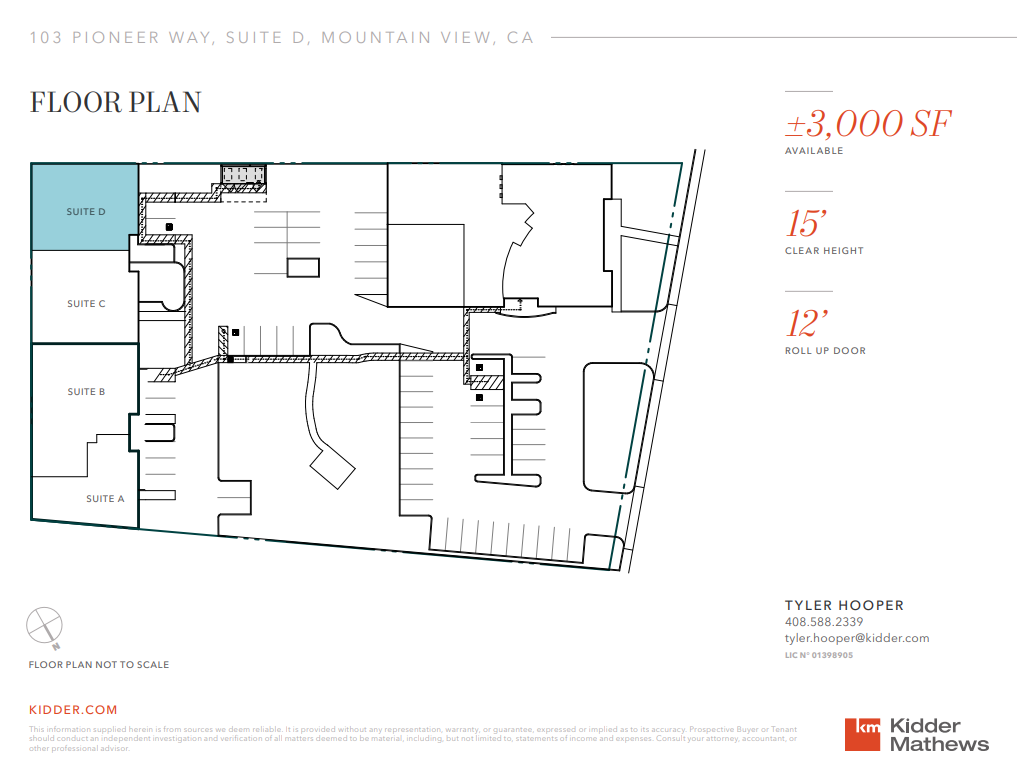 103 Pioneer Way, Mountain View, CA à louer Plan d’étage– Image 1 sur 1