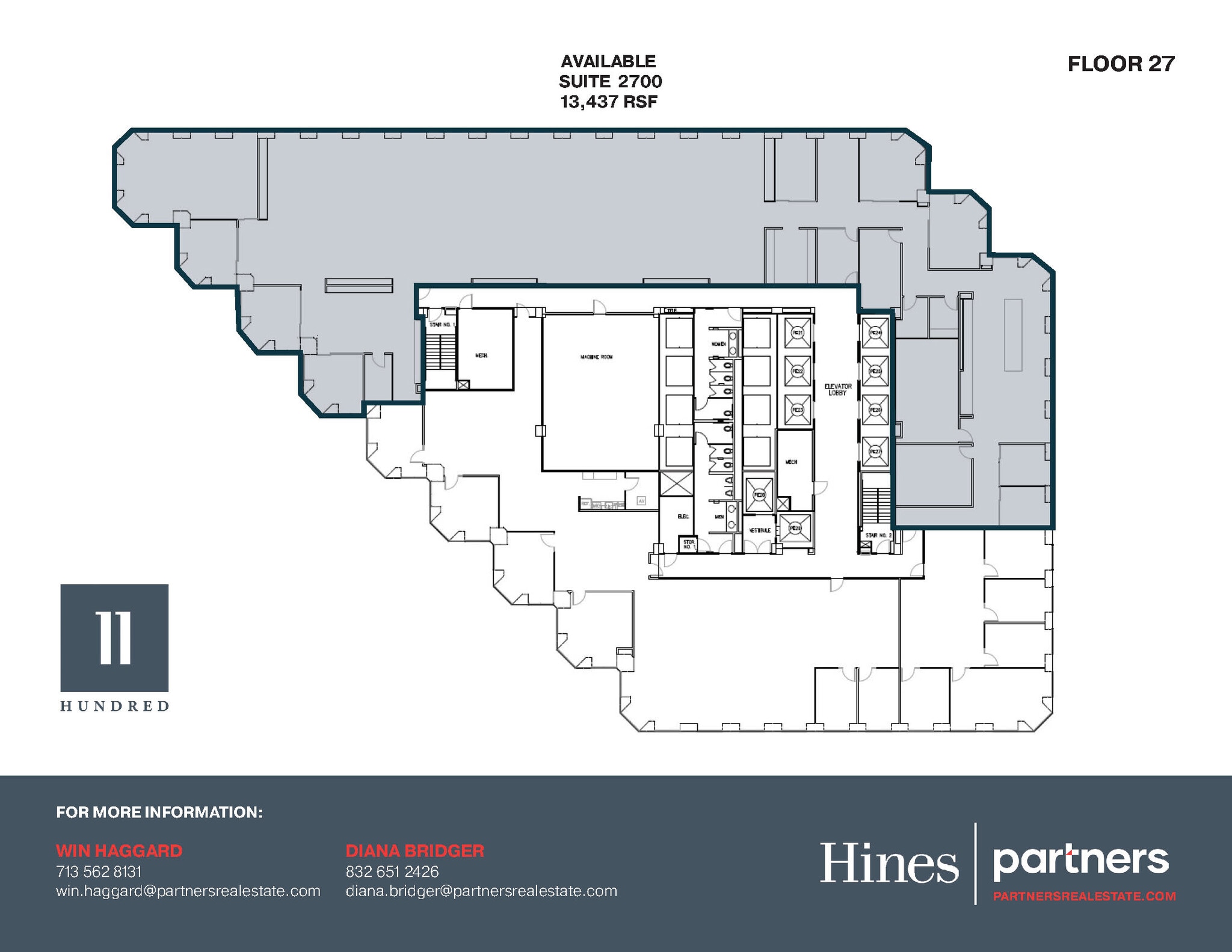 1100 Louisiana St, Houston, TX à louer Plan d’étage– Image 1 sur 1