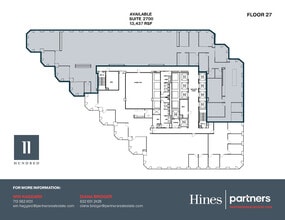 1100 Louisiana St, Houston, TX à louer Plan d’étage– Image 1 sur 1