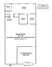 960 Rand Rd, Des Plaines, IL à louer Plan d’étage– Image 1 sur 1