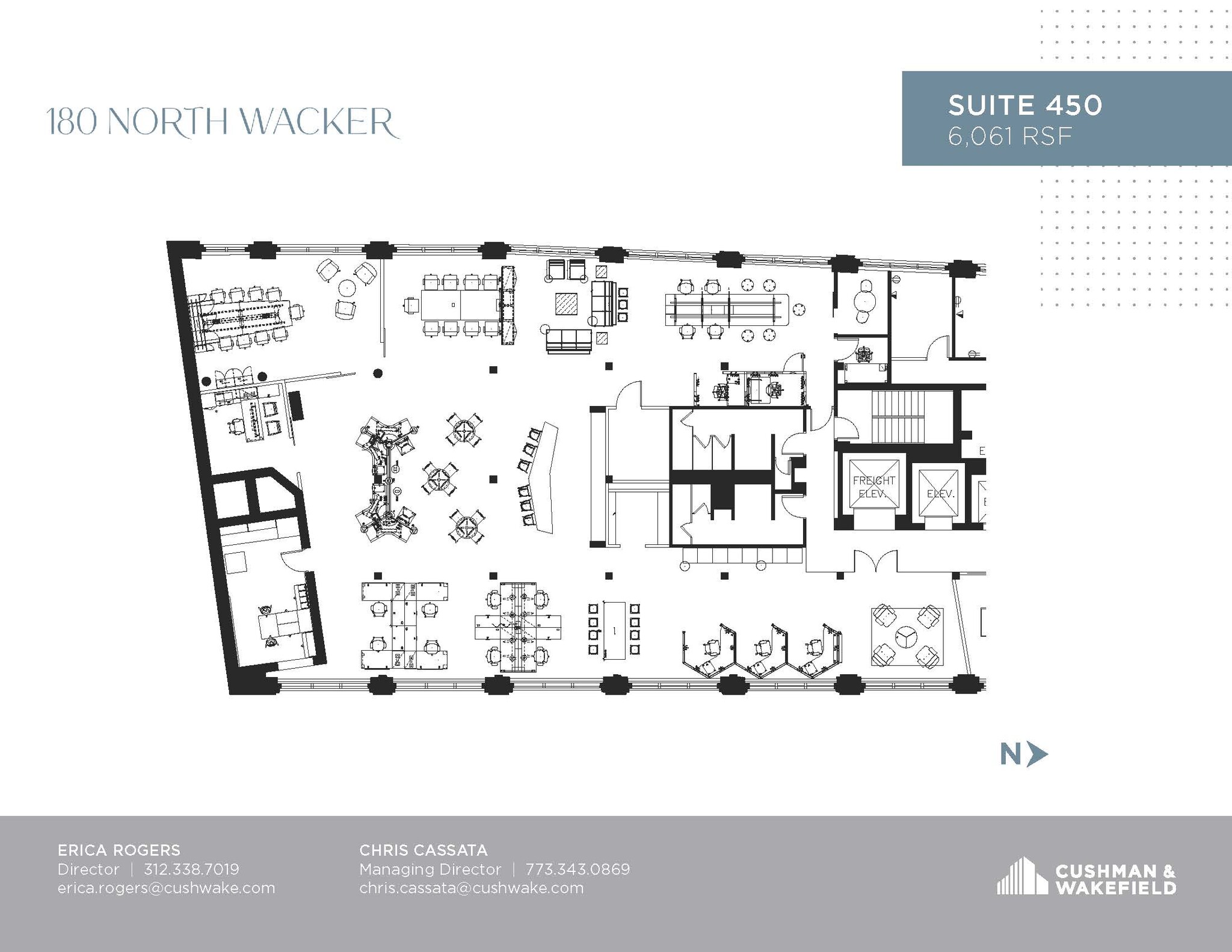 180 N Wacker Dr, Chicago, IL à louer Plan d’étage– Image 1 sur 1