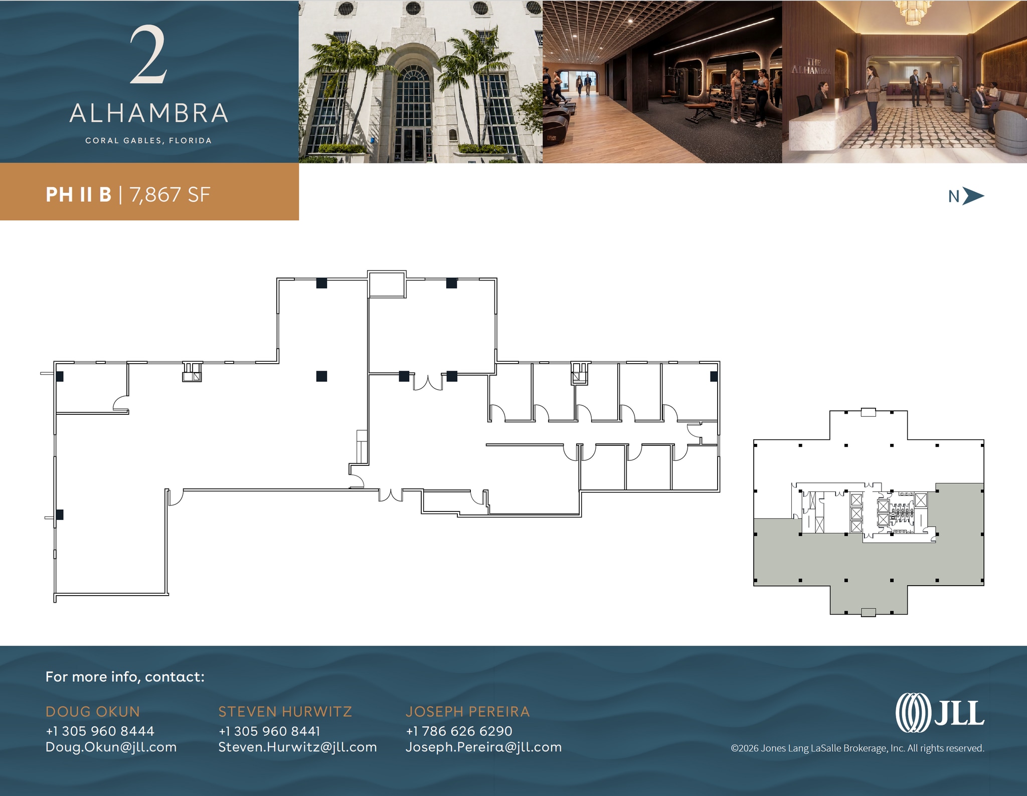 2 Alhambra Plz, Coral Gables, FL à louer Plan d’étage– Image 1 sur 2