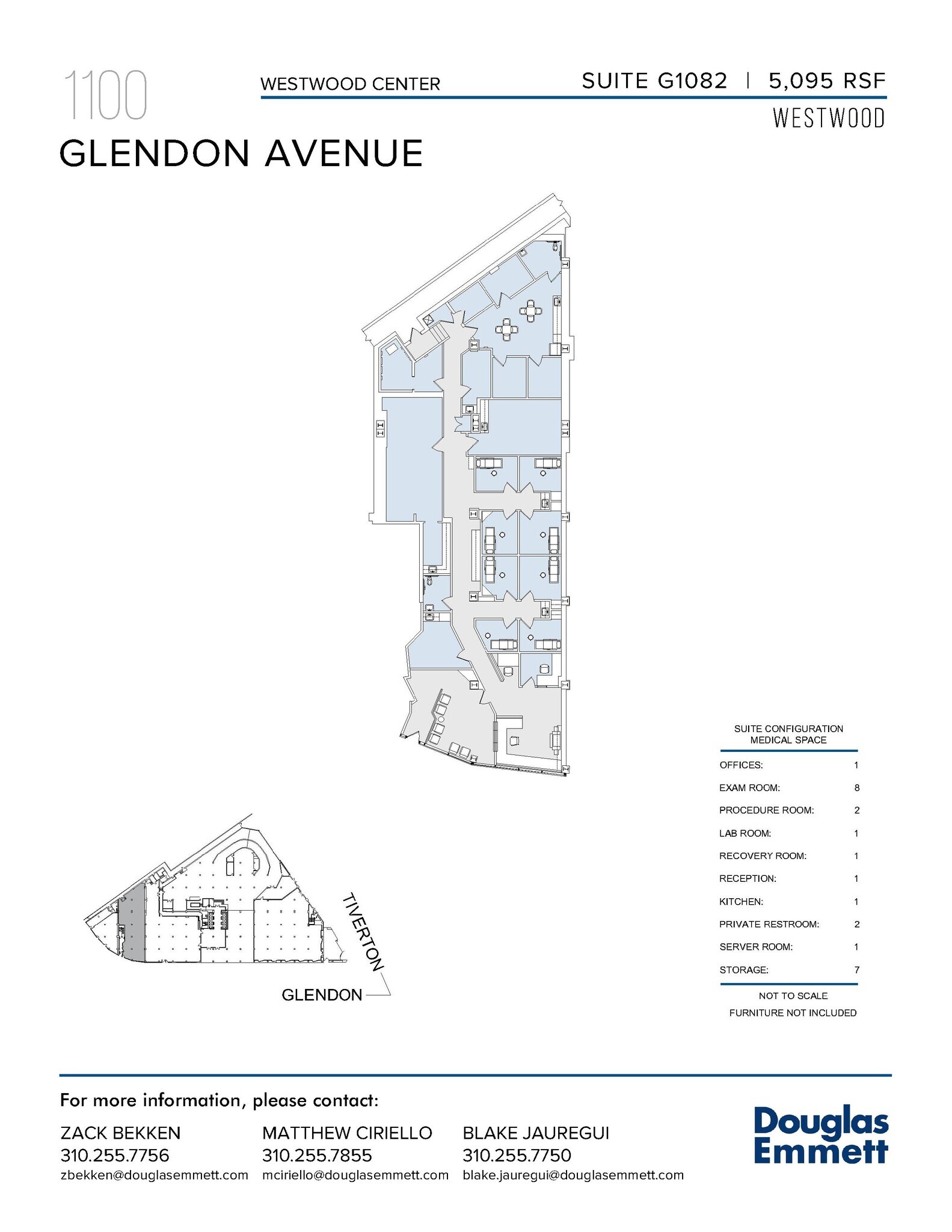 1100 Glendon Ave, Los Angeles, CA à louer Plan d’étage– Image 1 sur 1