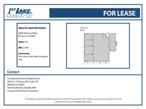 2200 Veterans Memorial Blvd, Kenner, LA à louer Plan d’étage– Image 1 sur 8