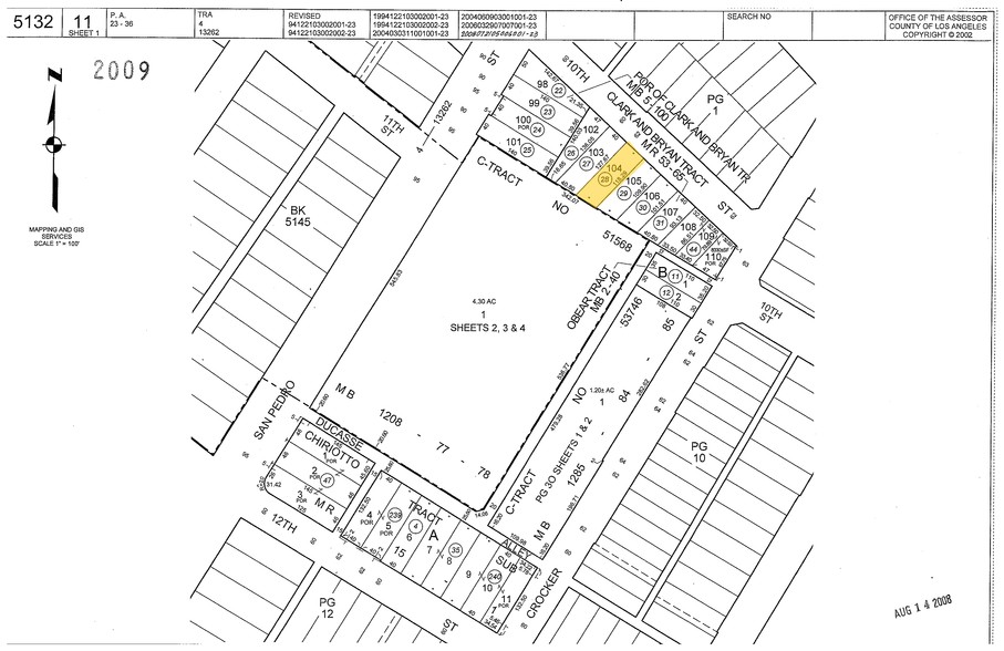 724 E 10th St, Los Angeles, CA à louer - Plan cadastral – Image 2 sur 2