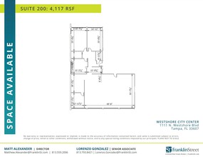 1111 N Westshore Blvd, Tampa, FL à louer Plan d’étage– Image 1 sur 1