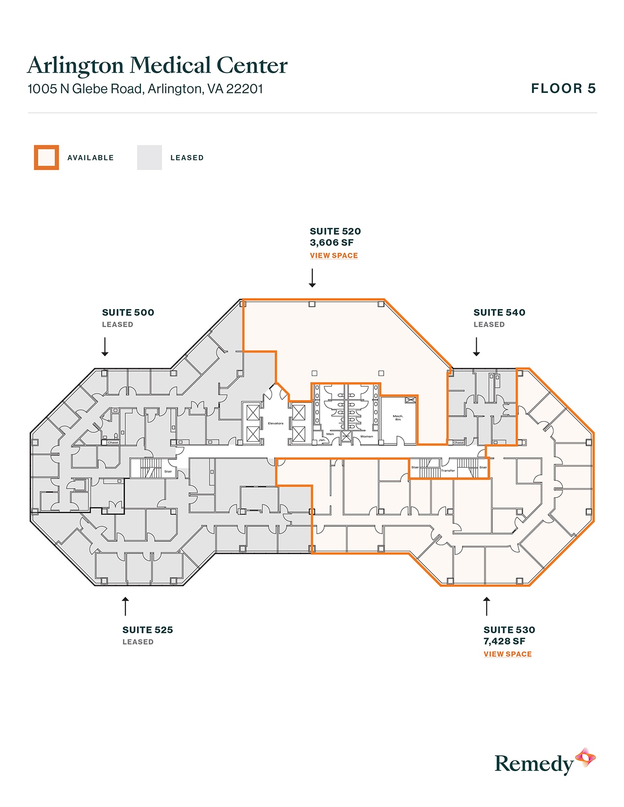 1005 N Glebe Rd, Arlington, VA à louer Plan d’étage– Image 1 sur 1
