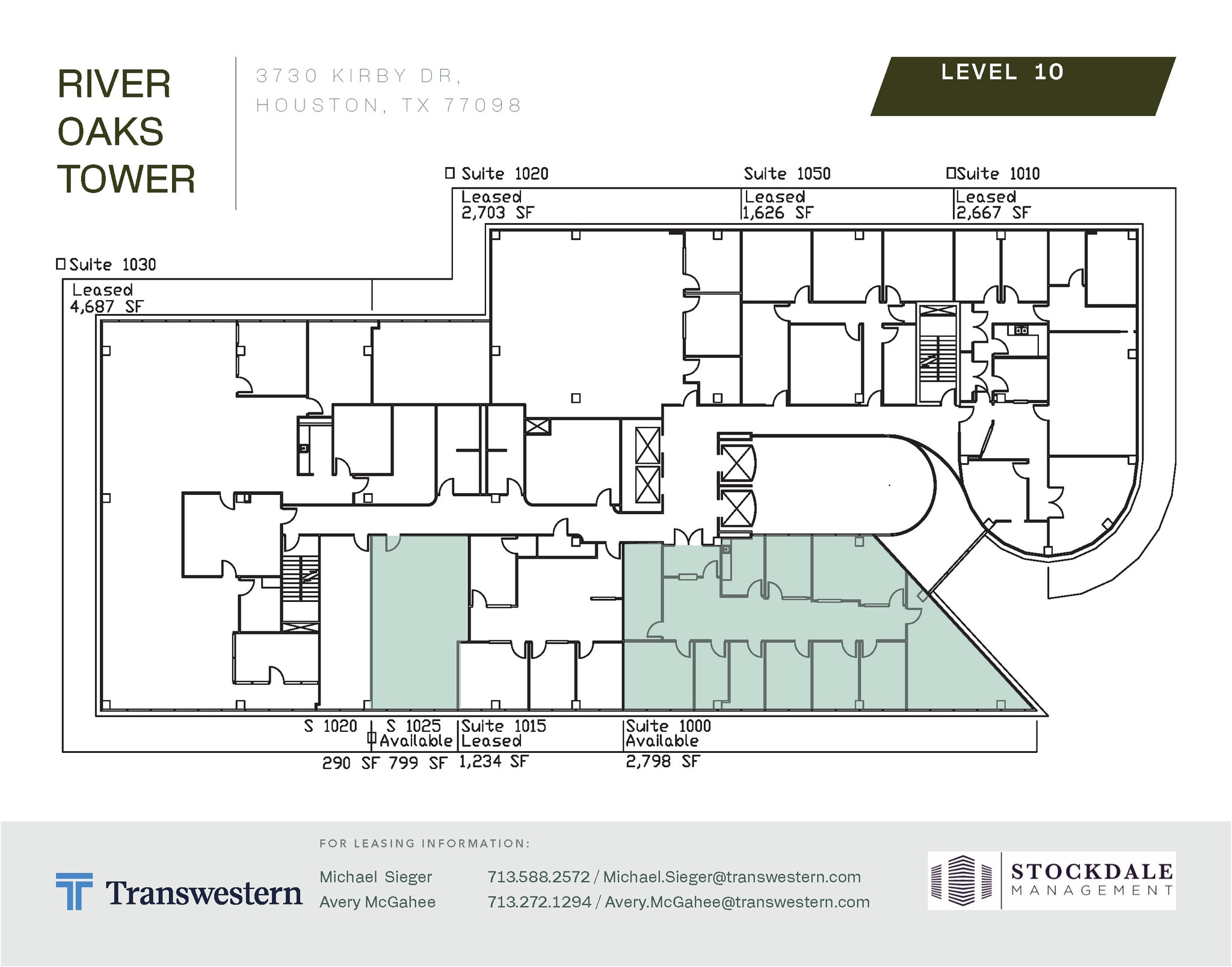3730 Kirby Dr, Houston, TX à louer Plan d’étage– Image 1 sur 1