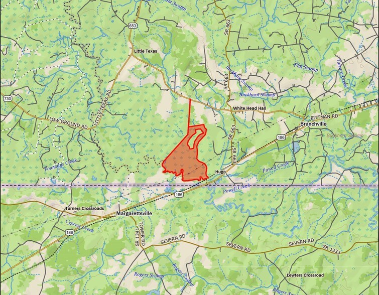 Whitehead Road & The Hall Rd, Branchville, VA à vendre - Photo principale – Image 1 sur 1