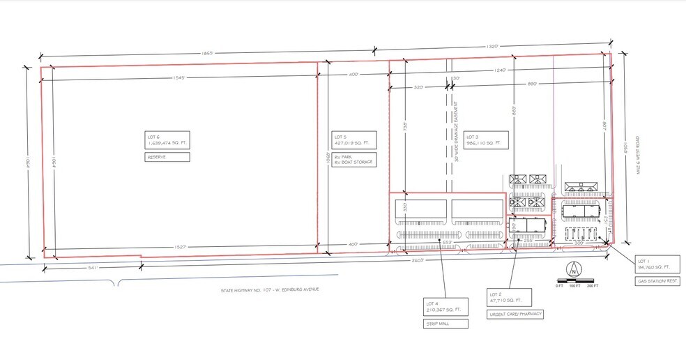 HW107 and Mile 6, Elsa, TX à vendre - Plan cadastral – Image 2 sur 2