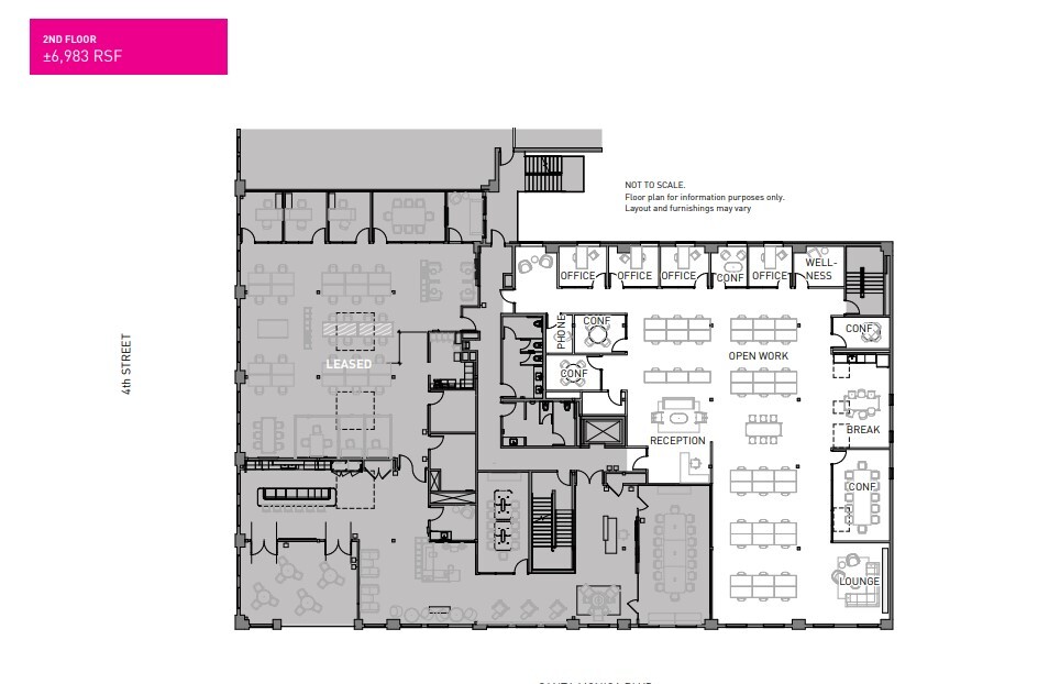1343-1357 4th St, Santa Monica, CA à louer Plan d’étage– Image 1 sur 1