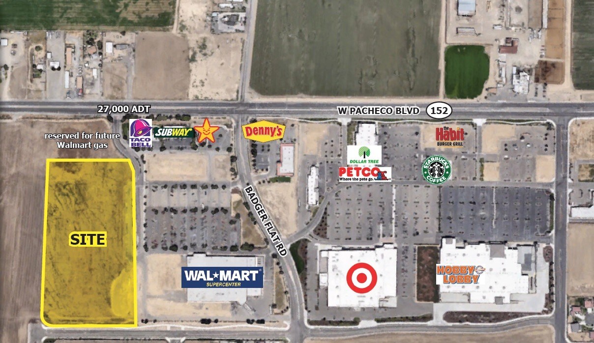 1575 W Pacheco Blvd, Los Banos, CA à vendre Aérien– Image 1 sur 2