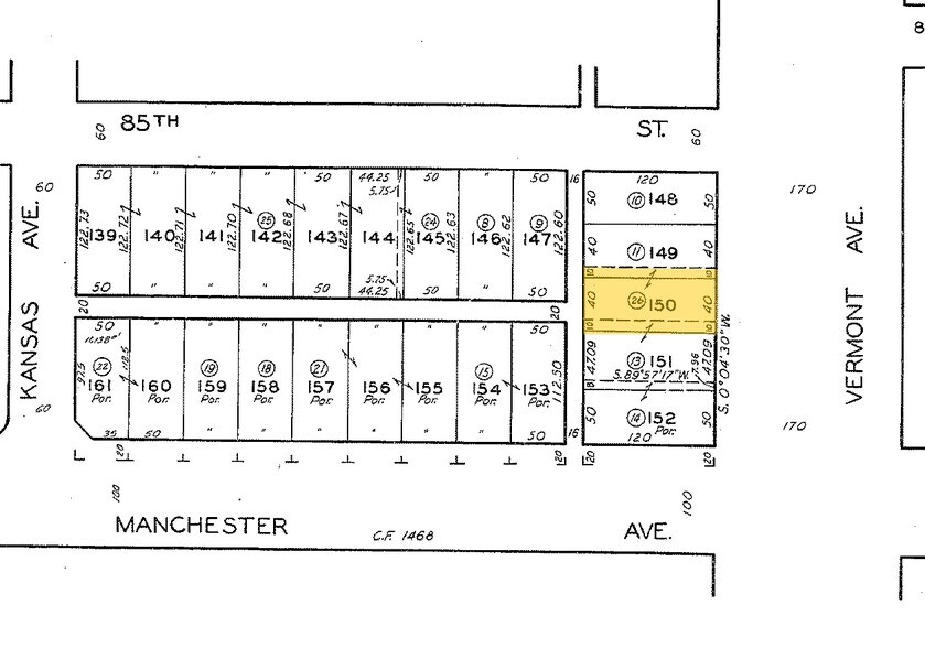 8511 S Vermont Ave, Los Angeles, CA à louer - Plan cadastral – Image 2 sur 18