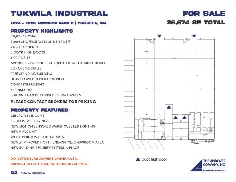 1224-1226 Andover Park E, Tukwila, WA à vendre - Plan d’étage – Image 2 sur 19