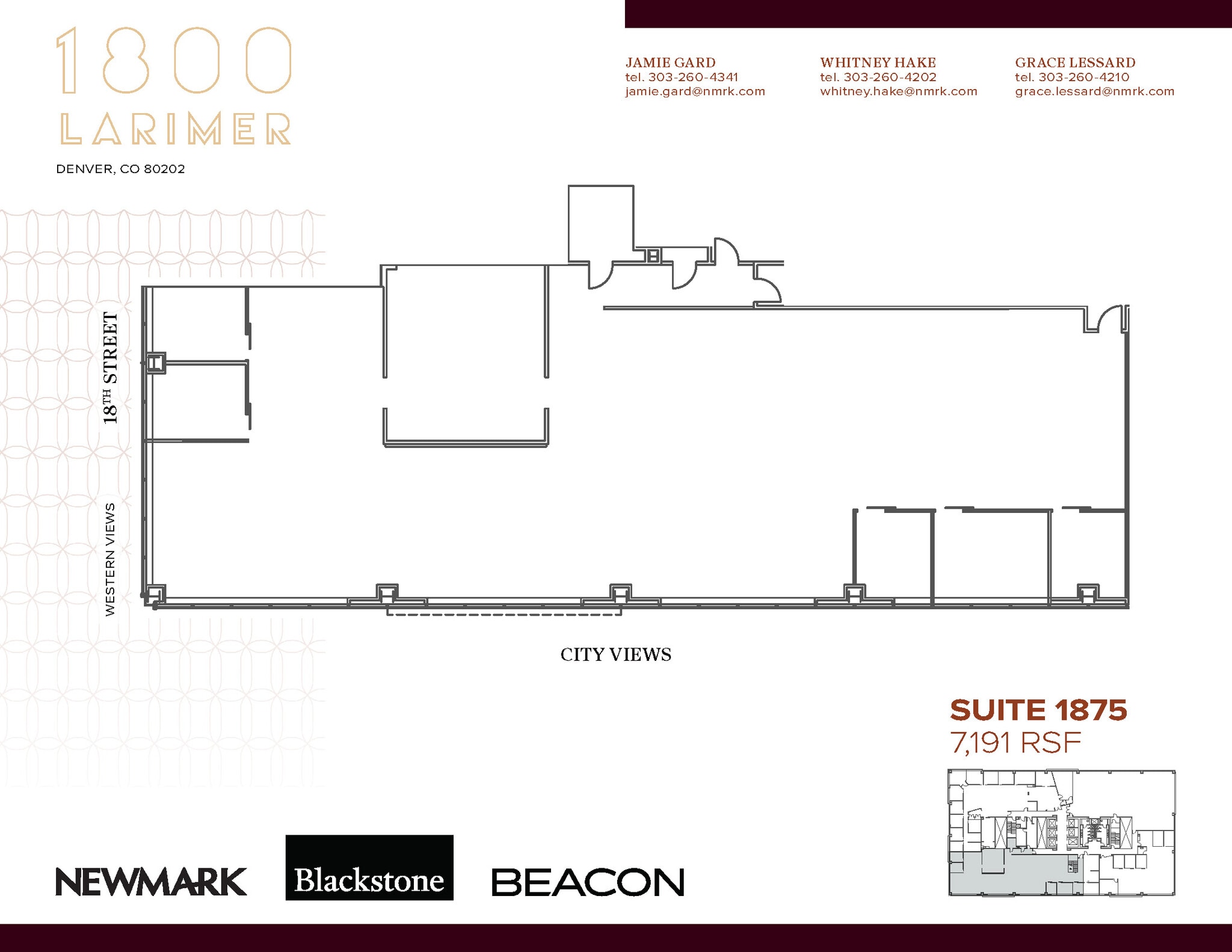 1800 Larimer St, Denver, CO à louer Plan d’étage– Image 1 sur 1
