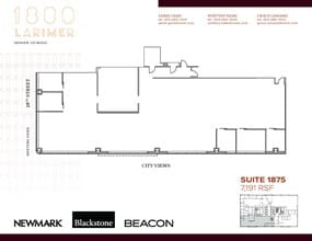 1800 Larimer St, Denver, CO à louer Plan d’étage– Image 1 sur 1