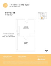 1100 W Central Rd, Arlington Heights, IL à louer Plan d’étage– Image 1 sur 1