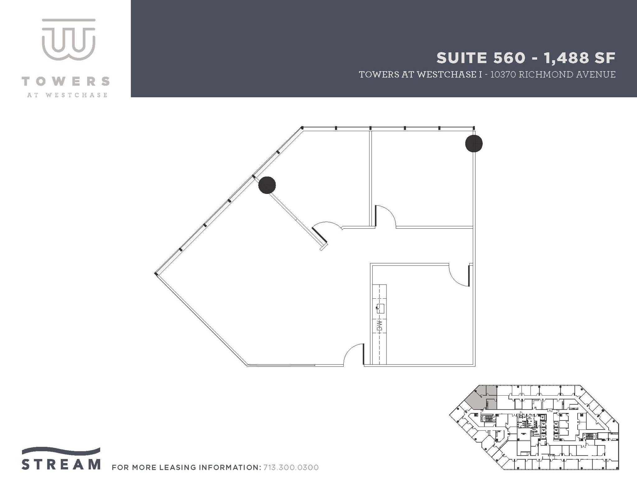 10370 Richmond Ave, Houston, TX à louer Plan d’étage– Image 1 sur 2