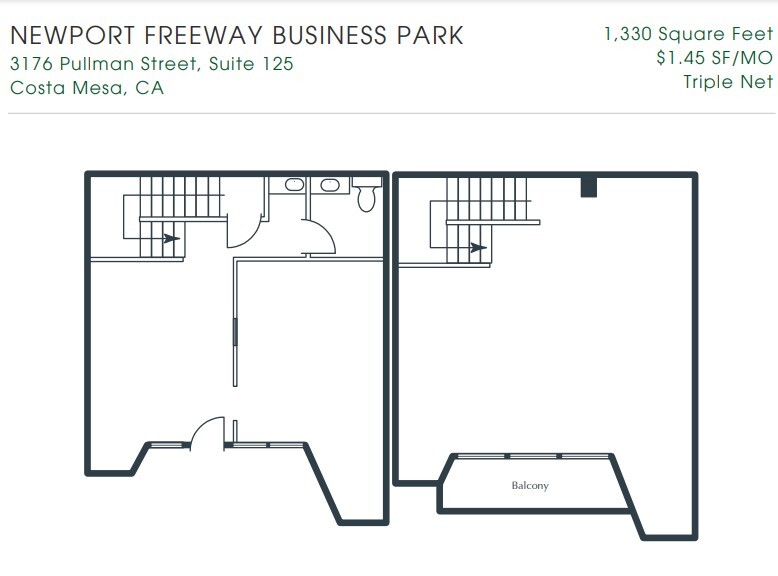 3176 Pullman St, Costa Mesa, CA à louer Plan d’étage– Image 1 sur 1