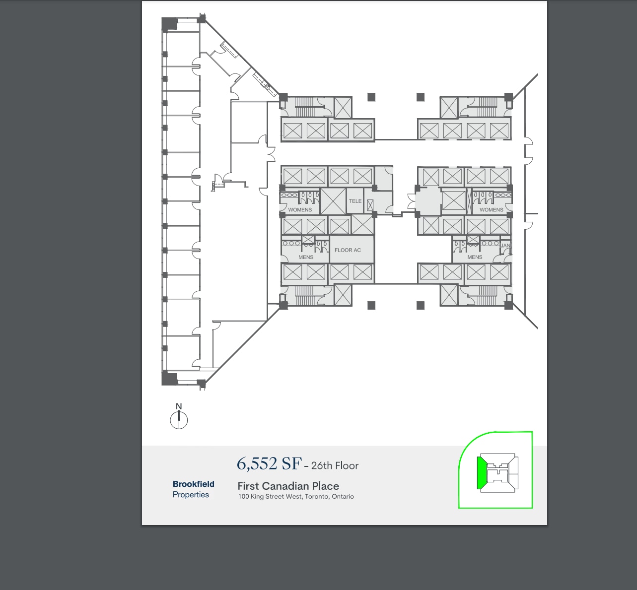100 King St W, Toronto, ON à louer Plan d’étage– Image 1 sur 1