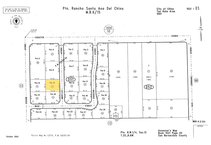 13758 Amarillo Ave, Chino, CA à louer - Plan cadastral – Image 3 sur 3