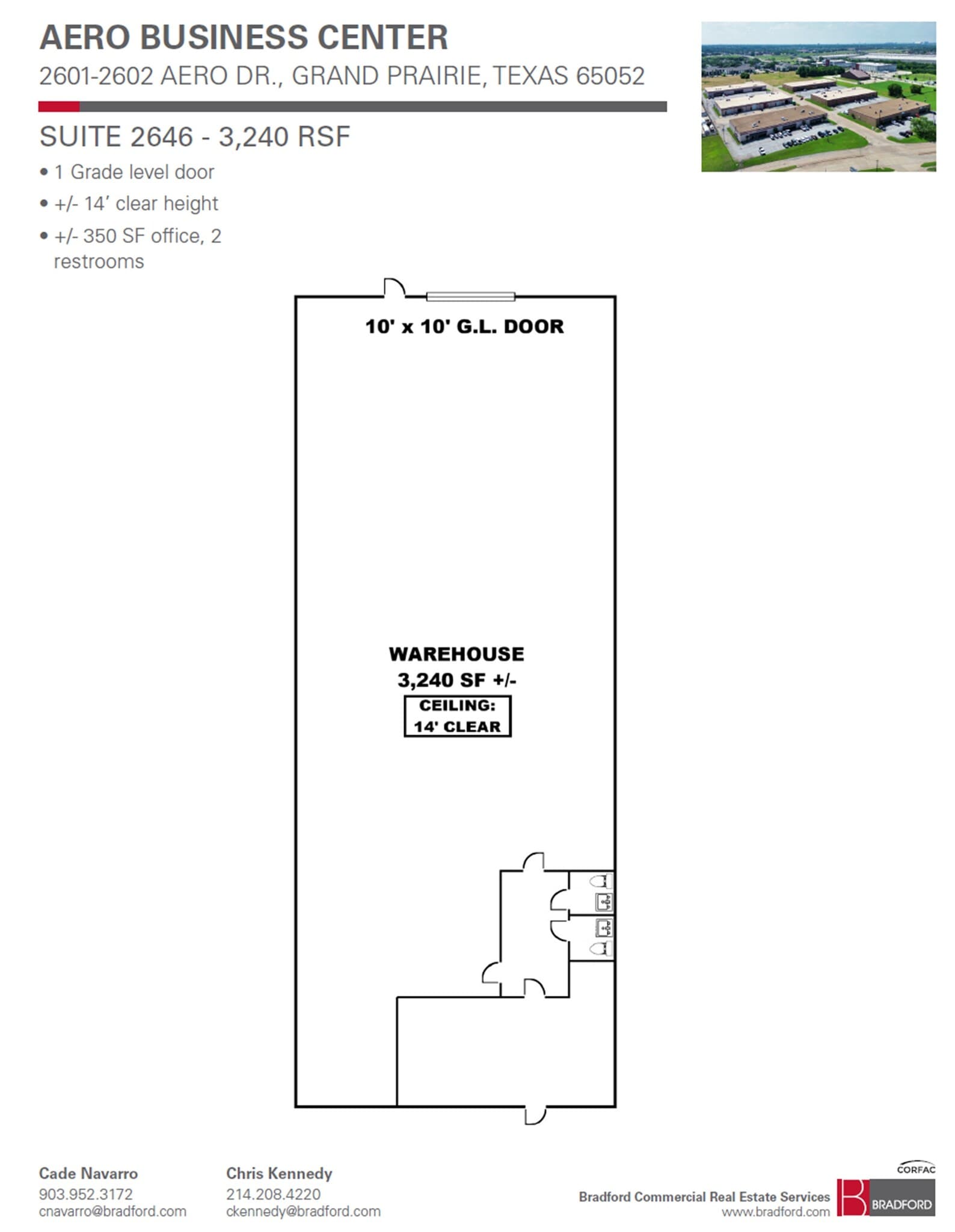 2601-2621 Aero Dr, Grand Prairie, TX à louer Plan d’étage– Image 1 sur 1