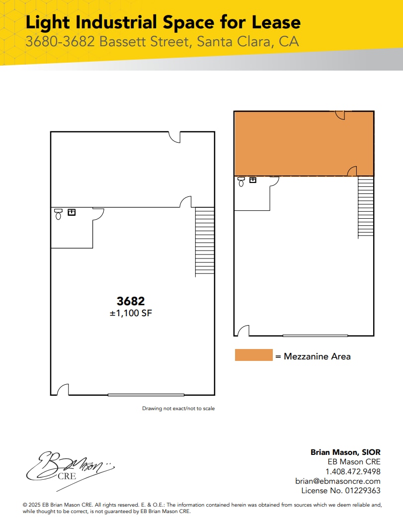 3670-3684 Bassett St, Santa Clara, CA à louer Plan d’étage– Image 1 sur 1
