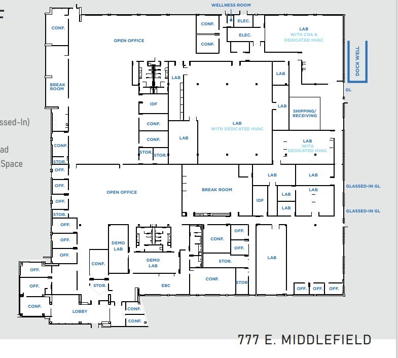 777 E Middlefield Rd, Mountain View, CA à louer Plan d’étage– Image 1 sur 1