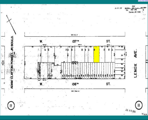 114 W 137th St, New York, NY à vendre - Plan cadastral – Image 2 sur 4
