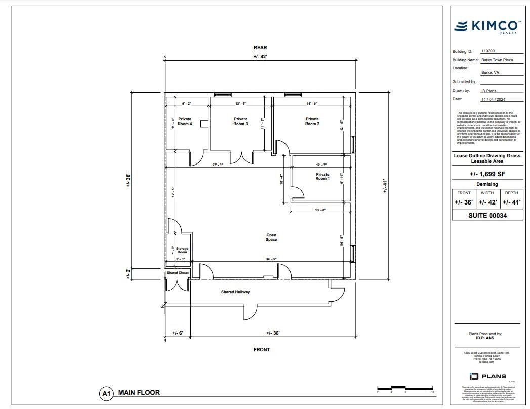 9568-9598 Old Keene Mill Rd, Burke, VA à louer Plan d’étage– Image 1 sur 1