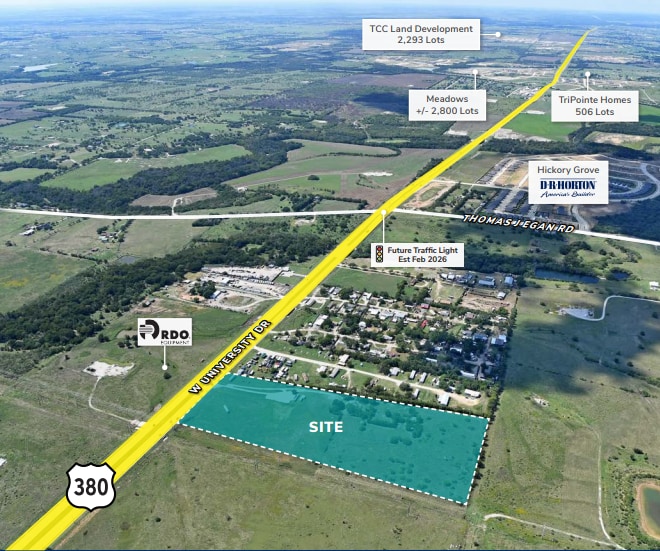 8106 W University Dr, Denton, TX à vendre - Aérien – Image 3 sur 5