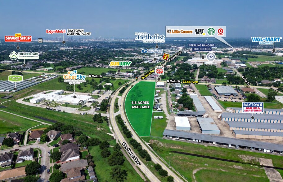 N. Main St, Baytown, TX à vendre - Aérien – Image 3 sur 5