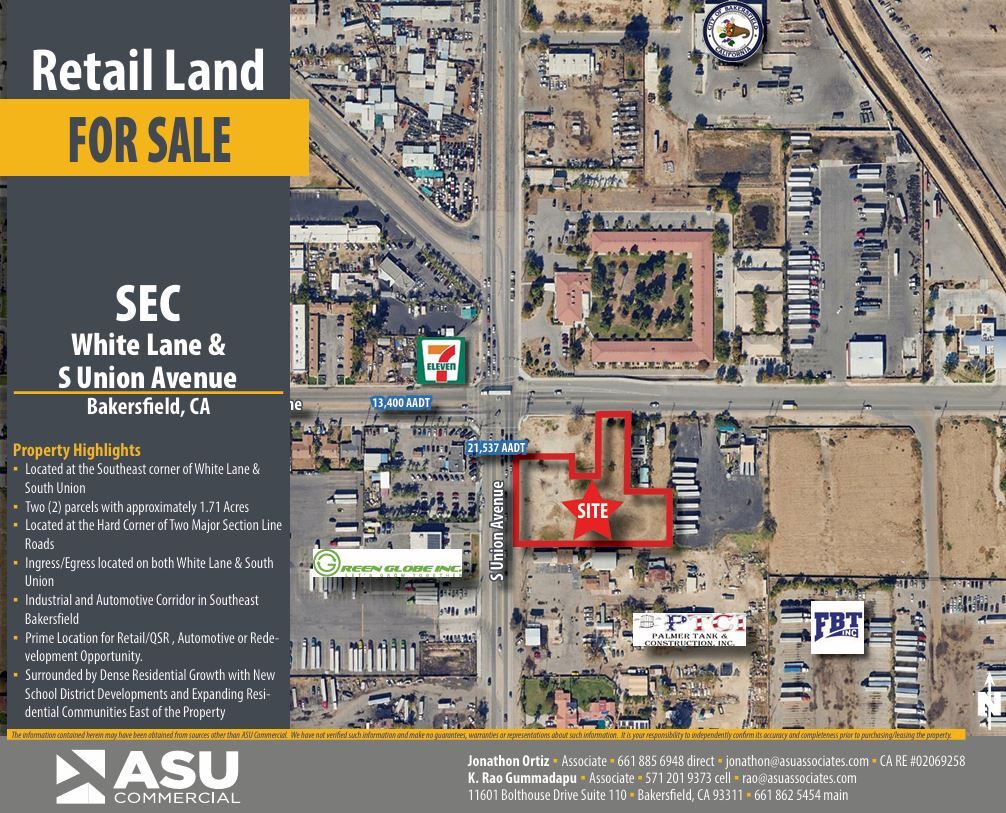 2410 Union Avenue & 23 E White Lane, Bakersfield, CA à vendre Photo principale– Image 1 sur 2