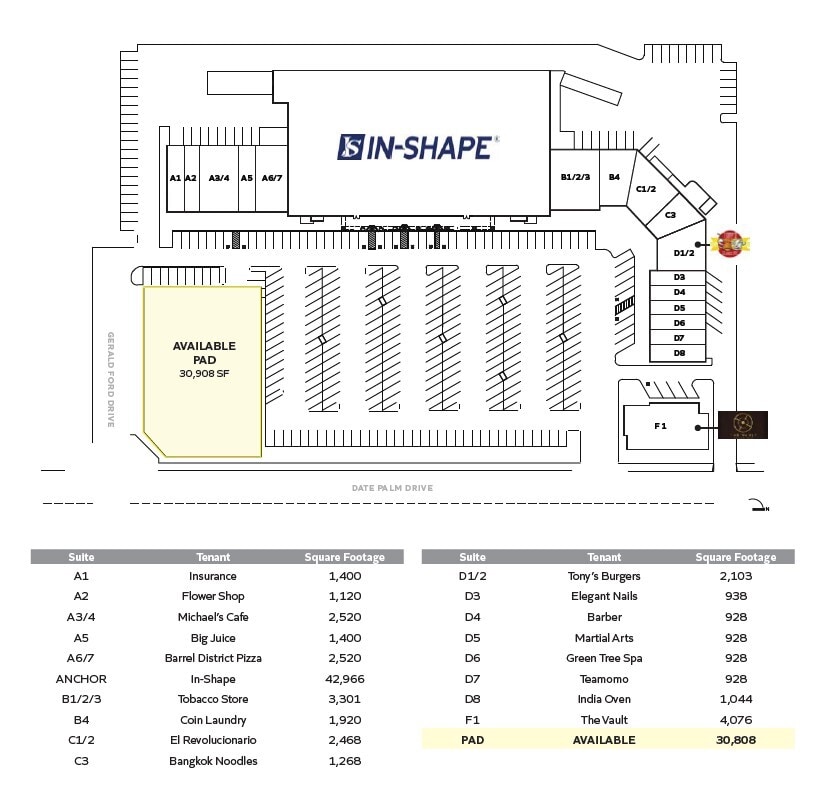 35871-35963 Date Palm Dr, Cathedral City, CA à louer Plan de site– Image 1 sur 1