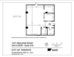 1371 Neilson Rd, Toronto, ON à louer Plan d’étage– Image 1 sur 1