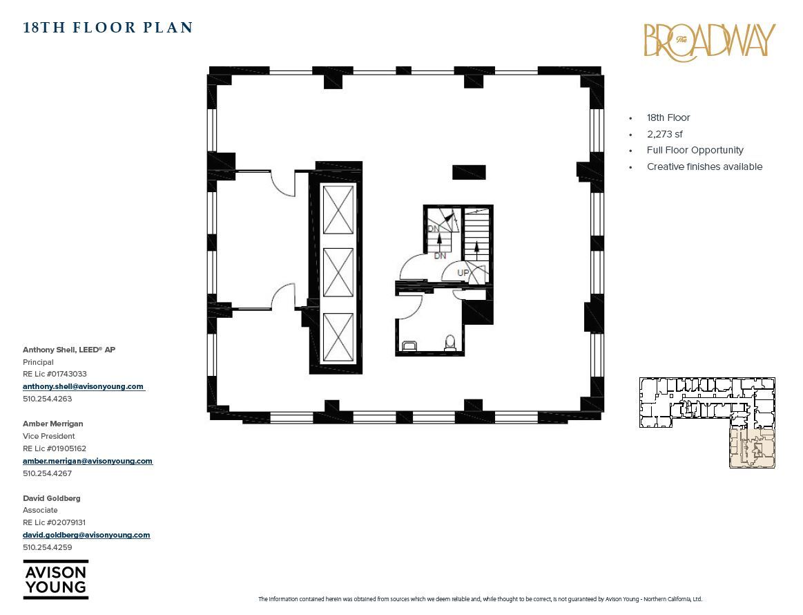 1212 Broadway, Oakland, CA à louer Plan d’étage– Image 1 sur 2