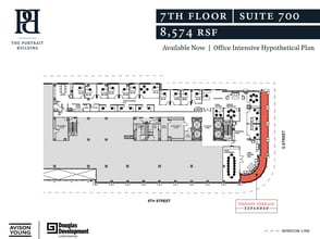 701 8th St NW, Washington, DC à louer Plan d’étage– Image 1 sur 4