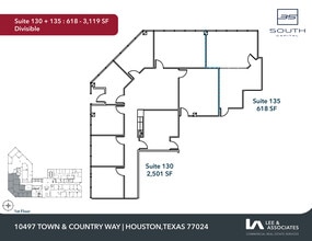 10497 Town & Country Way, Houston, TX à louer Plan d’étage– Image 2 sur 2