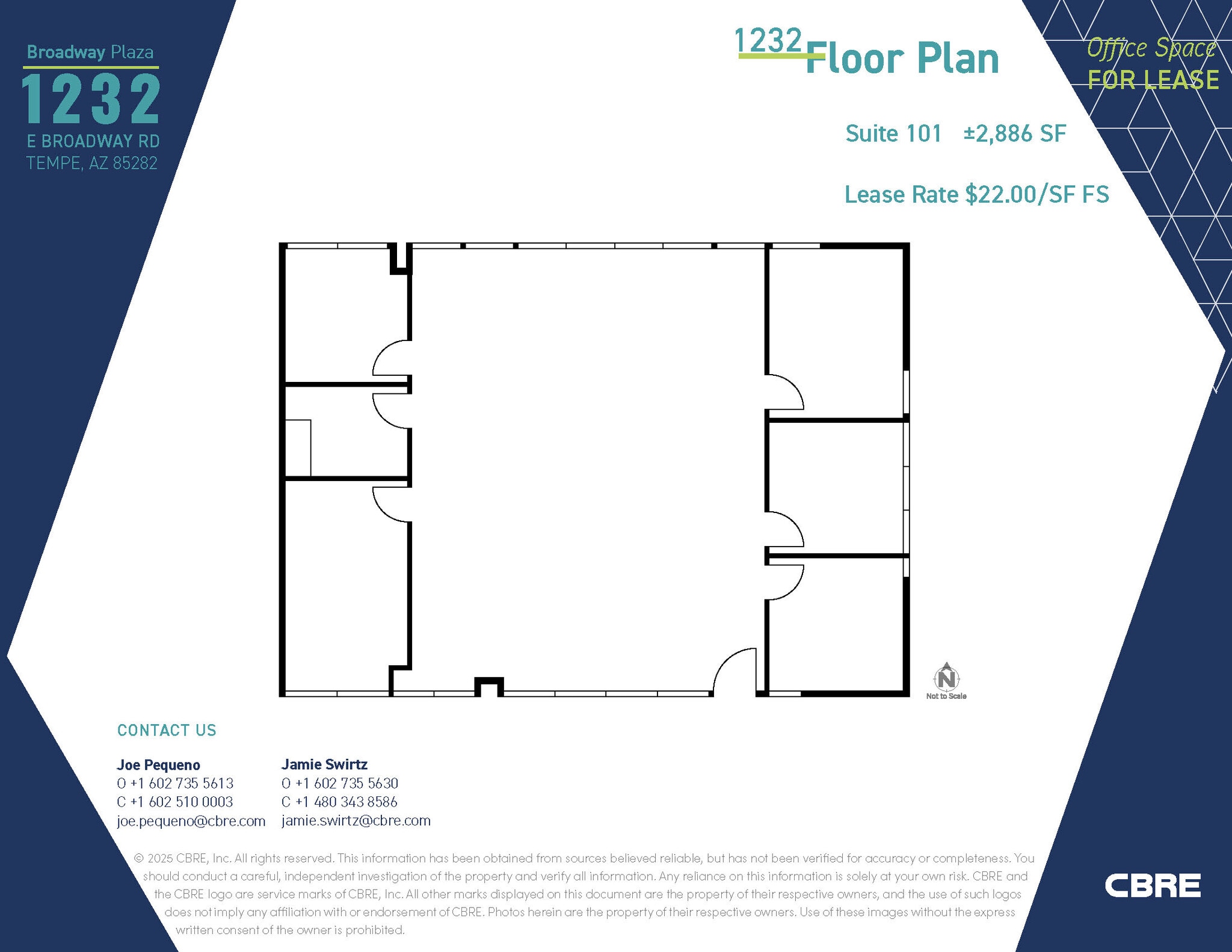 1232 E Broadway Rd, Tempe, AZ à louer Plan d’étage– Image 1 sur 1