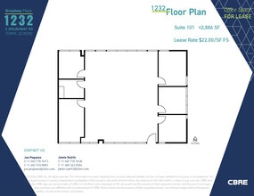 1232 E Broadway Rd, Tempe, AZ à louer Plan d’étage– Image 1 sur 1