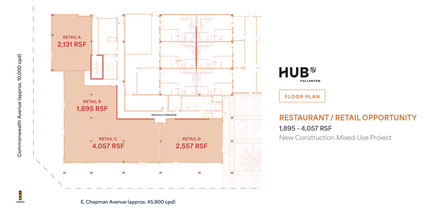 2601 E Chapman Ave, Fullerton, CA à louer Plan d’étage– Image 1 sur 1