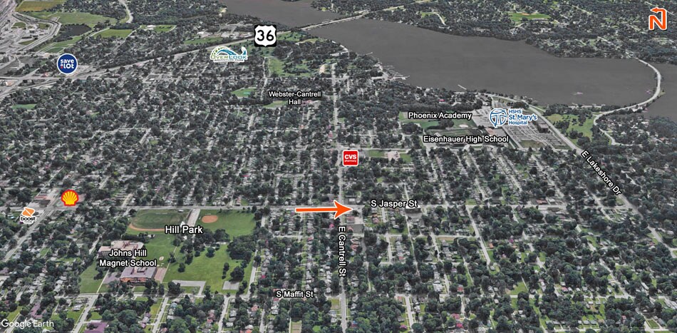 801 S Jasper St, Decatur, IL à vendre - Aérien – Image 2 sur 3