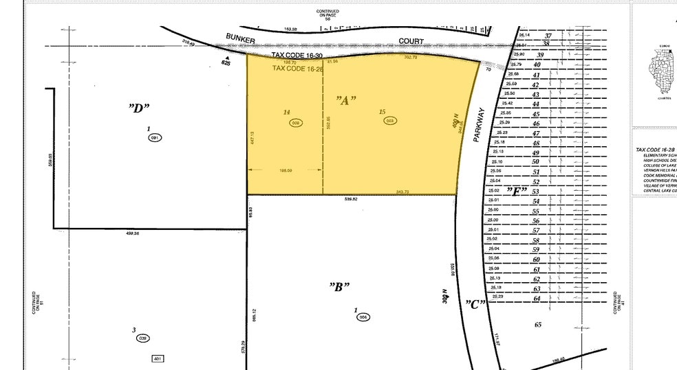 400 N Lakeview Pky, Vernon Hills, IL à vendre - Plan cadastral – Image 2 sur 14